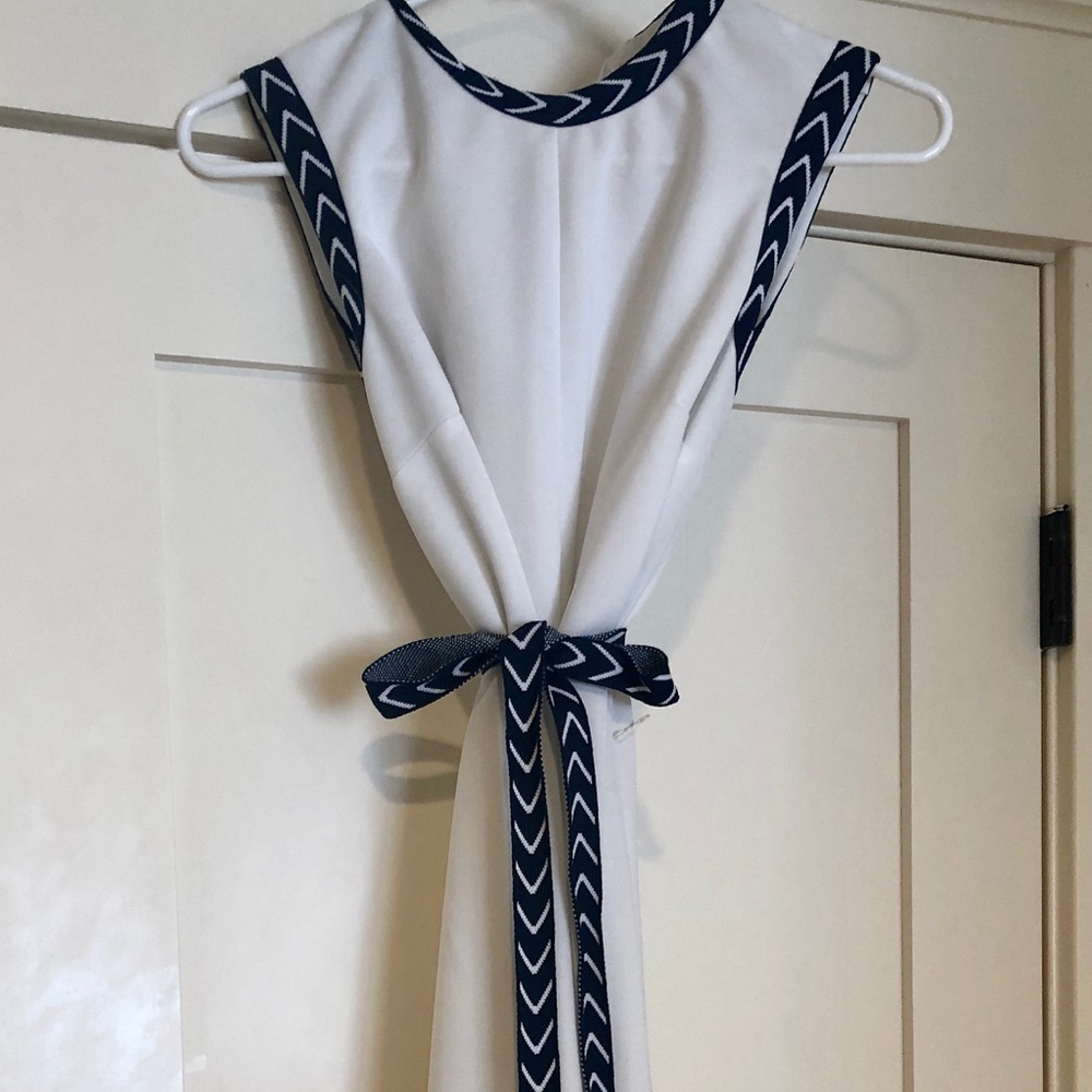 Vintage White / Navy Dress